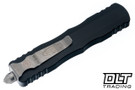 Microtech 227-12AP Dirac Delta D/E - Black Handle - Apocalyptic Blade