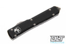 Microtech 123-10DBK Ultratech T/E - Distressed Black Handle - Apocalyptic Blade