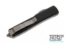 Microtech 123-10DBK Ultratech T/E - Distressed Black Handle - Apocalyptic Blade