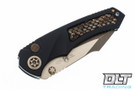 Heretic Pariah Prototype V2 - Black Handle - Rattlesnake Inlay - Battleworn Bronze Hardware & Blade