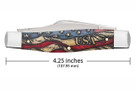Case Large Stockman Natural Bone - Vintage Flag
