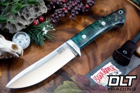 Classic Semi-Skinner MagnaCut Forest Green Maple Burl - Green Liners