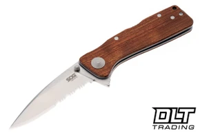SOG Twitch XL - Wood Handle - Partially Serrated Blade