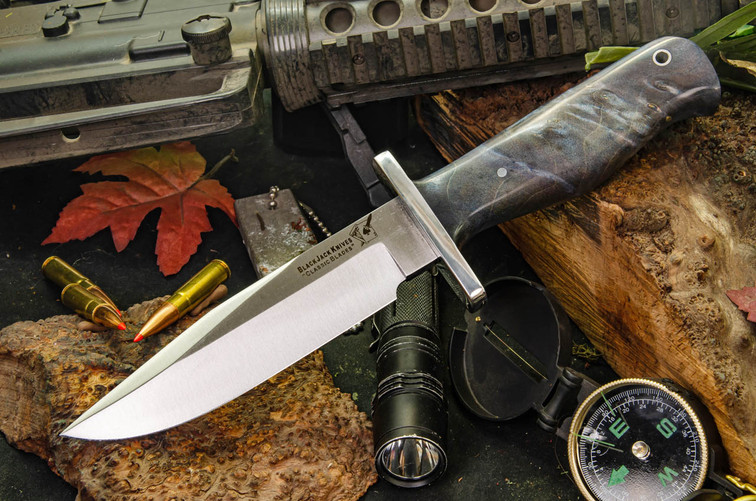 Blackjack Model 13 Blue & Gray Maple Burl - Border Patrol