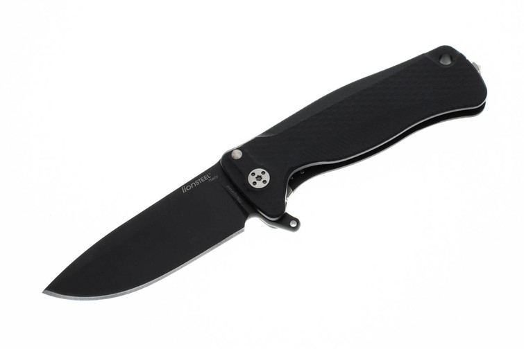 LionSteel SR22 - Aluminum Black - Black Blade