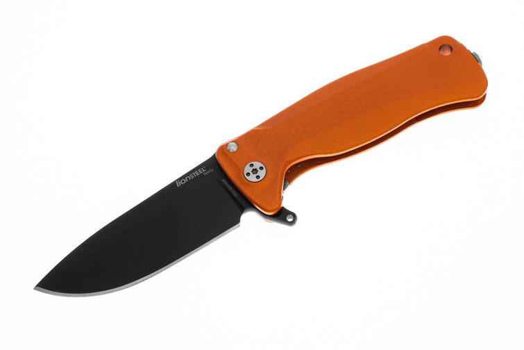 LionSteel SR22 - Aluminum Orange - Black Blade