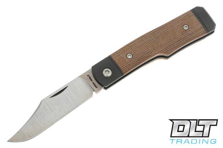 Jack Wolf Knives Sharpshooter Jack - Natural Canvas Micarta