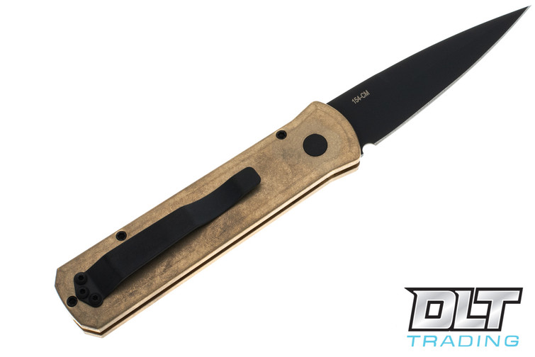 Pro-Tech Godson - Bronze Handle - Black Blade Pro-Tech Godson - Bronze Handle - Black Blade
