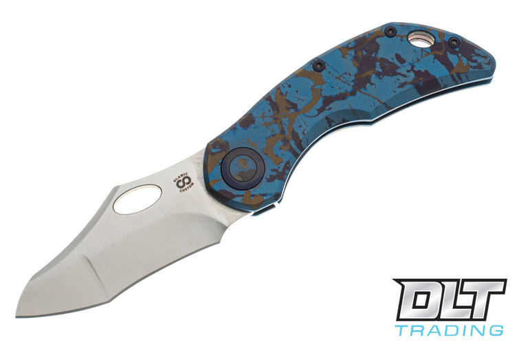 Olamic Cutlery Busker Gusto - Satin - Splash Anodized - Purple Accents - 409