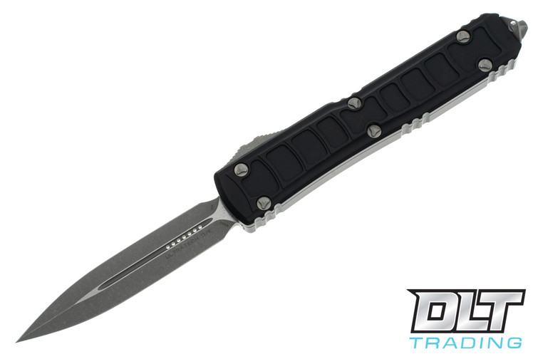 Microtech 122II-10APS Ultratech II D/E - Black Handle - Apocalyptic Blade - Signature Series