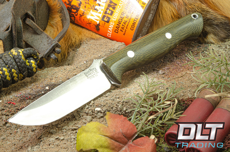 Bark River Gunny 3V Green Canvas Micarta