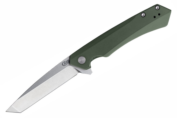 Case Kinzua - OD Green Aluminum - Stonewashed Blade