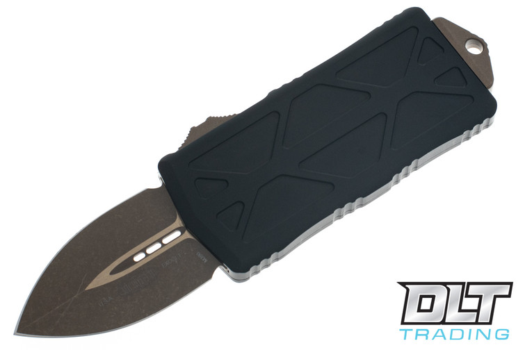 Microtech 157-13AP Exocet D/E - Black Handle - Bronze Apocalyptic Blade