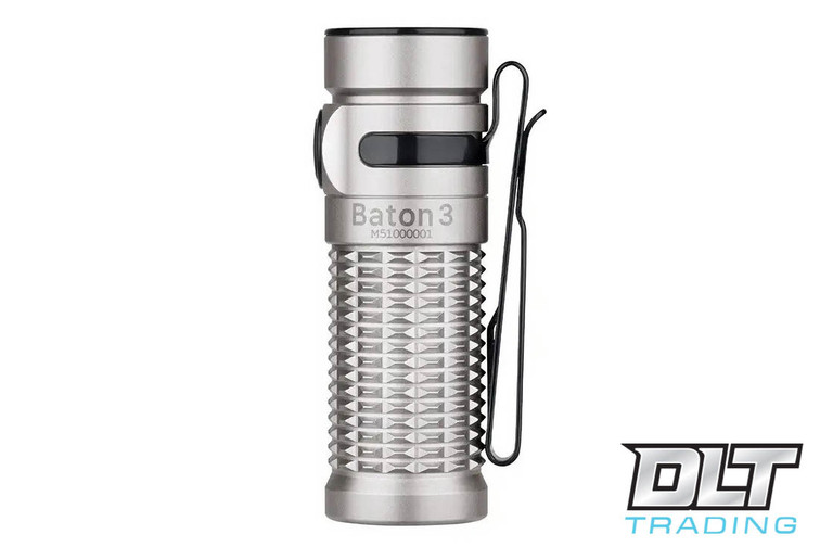 Olight Baton 3 - Blasted Stainless Steel - DLT Trading