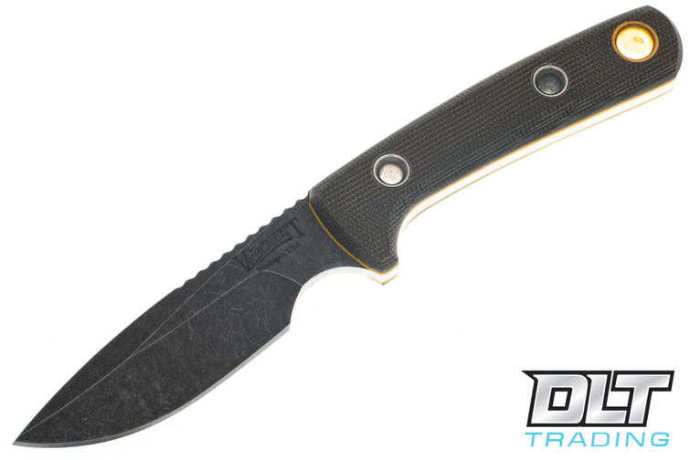 Vehement Grunt 2.0 - Blackwash - Green Micarta - Matte - Yellow Liners