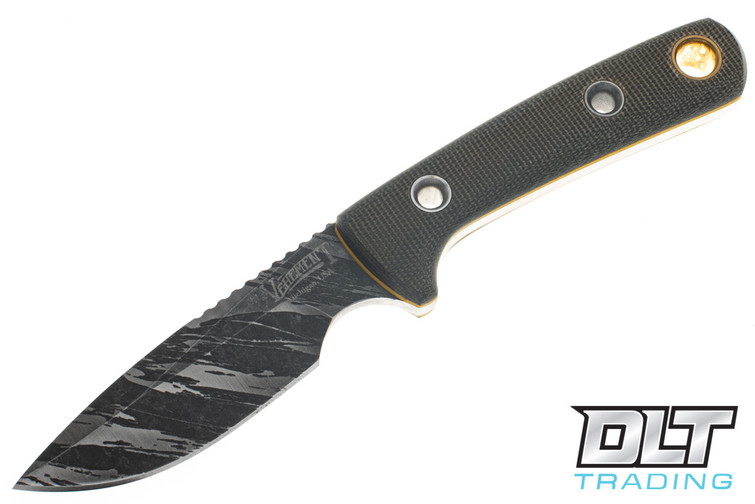 Vehement Grunt 2.0 - Tigerlypse - Green Micarta - Matte - Yellow Liners
