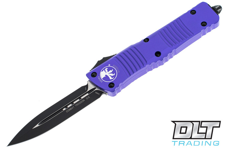 Microtech 142-1PU Combat Troodon D/E - Purple Handle - Black Blade