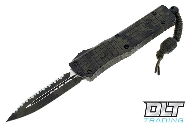 Microtech 142-3FROCS Combat Troodon D/E - OD Green Camo Handle - OD Green Camo Blade - Signature Series