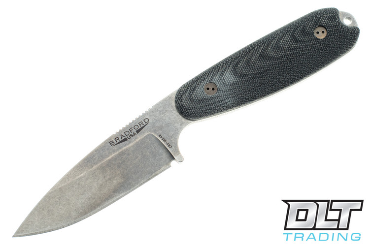 Bradford Guardian 3.5 Cru-Wear - 3D Black Micarta - Saber Grind - Stonewashed