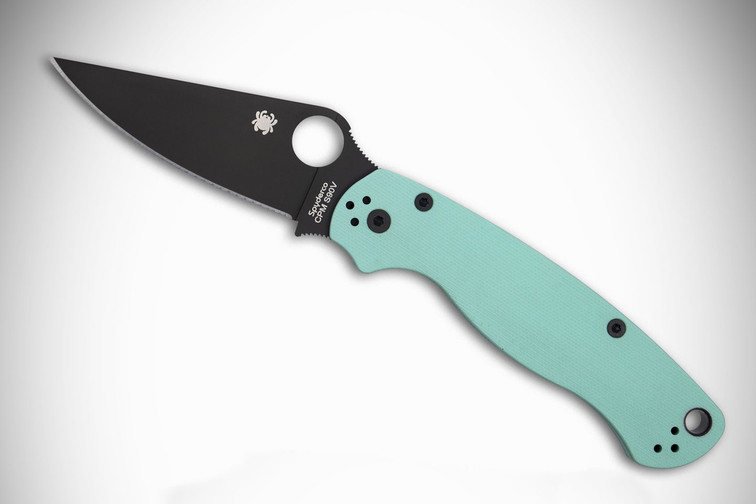 Spyderco Paramilitary 2 Teal G-10 - Black S90V Blade