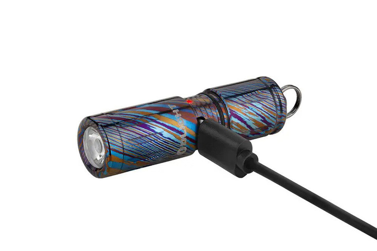 Olight IXV Titanium Damascus Keychain DLT Trading