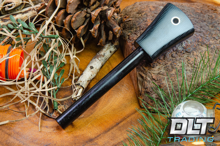 Bark River Firesteel Black Canvas Micarta - Blue Liner
