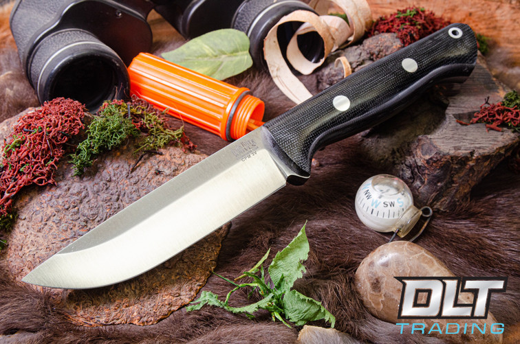 Bark River Bravo 1.25 3V Black Canvas Micarta - Rampless