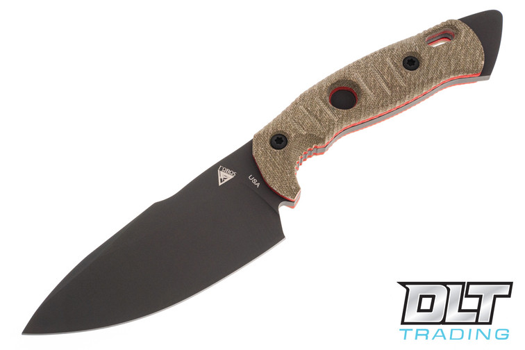 FOBOS Alaris 3V - PVD - Green Micarta - Red Liners