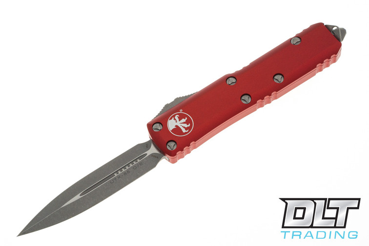 Microtech 232-10APRD UTX-85 D/E - Red Handle - Apocalyptic Blade