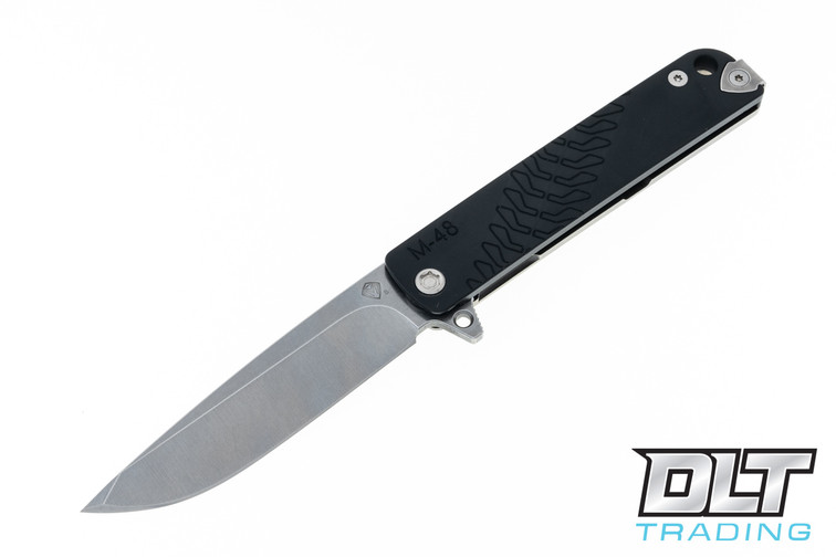 Medford M-48 Tumbled S35VN - Black Aluminum - Tumbled Titanium