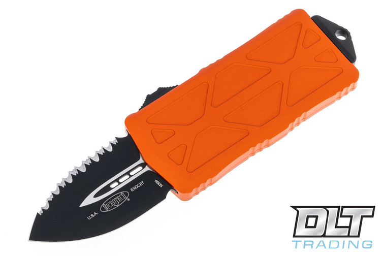 Microtech 157-3OR Exocet D/E - Orange Handle - Black Blade