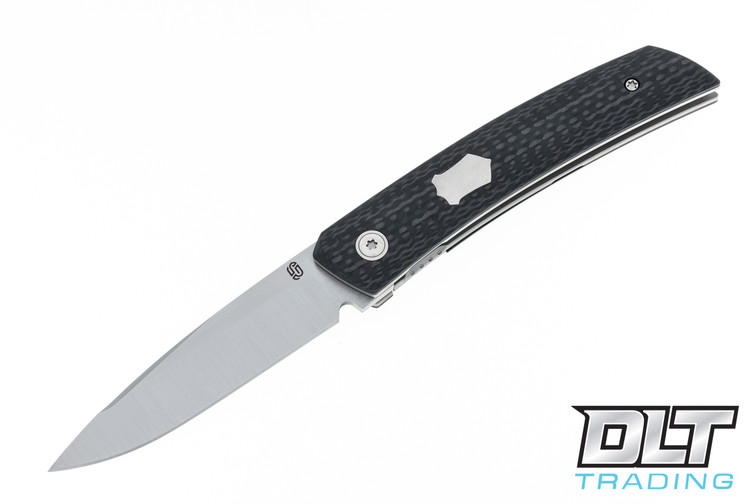 Oeser F22 Kickstop Flipper - Carbon Fiber - Satin Hardware