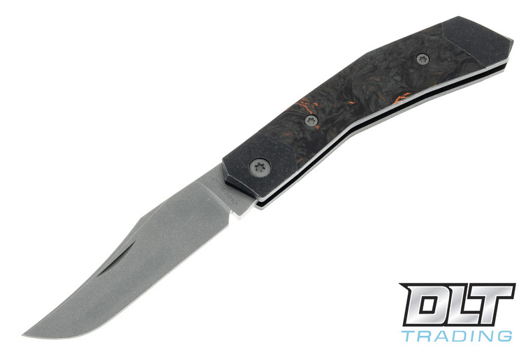 Jack Wolf Cyborg Jack - Orange Dark Matter Fat Carbon - Blackwashed Bolster - Blasted Hardware - Blasted & Stonewashed Blade