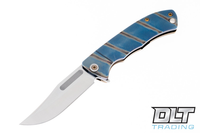 Vehement Mongrel S45VN - Flamed & Bronze Anodized Titanium - Tumbled Blade - Bronze Hardware #2