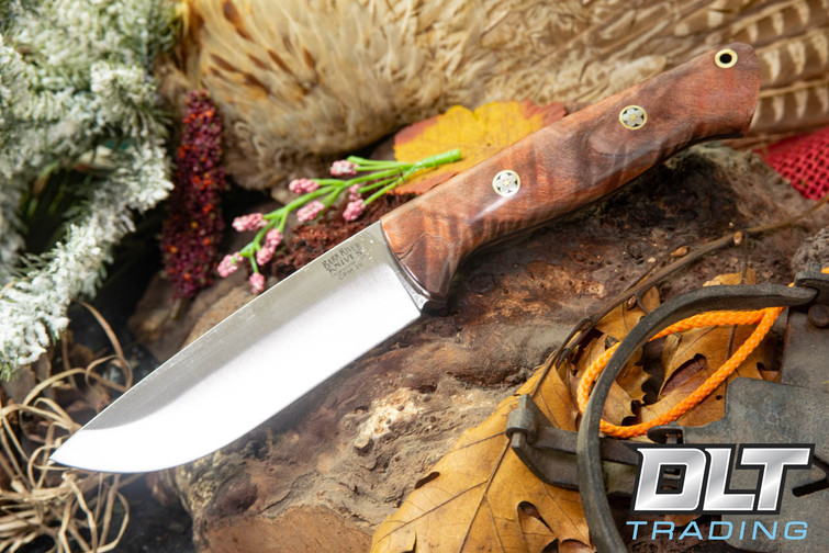 Bark River EXT-2 LT 3V Pumpkin Maple Burl - Mosaic Pins