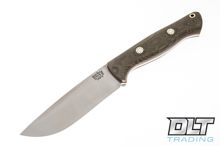 Bark River EXT-2 LT 3V Green Canvas Micarta - Red Liners - Mosaic Pins