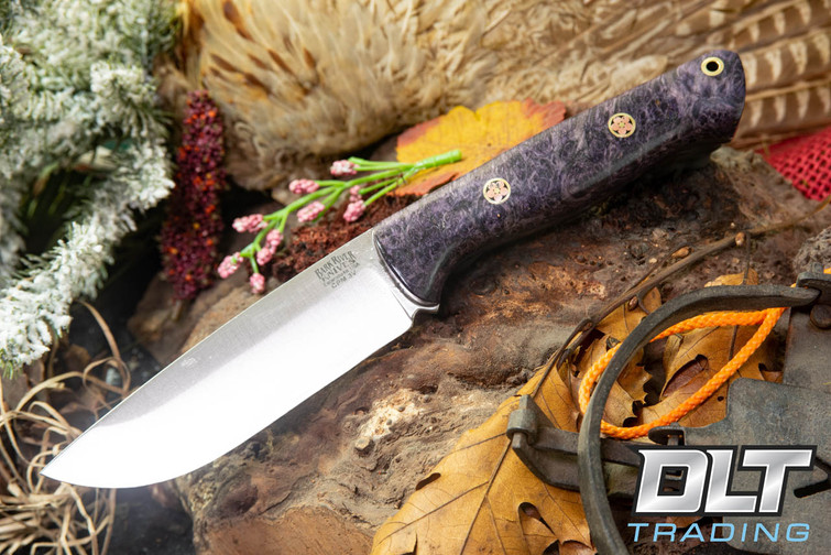 Bark River EXT-2 LT 3V Dark Purple & Light Purple Maple Burl - Mosaic Pins