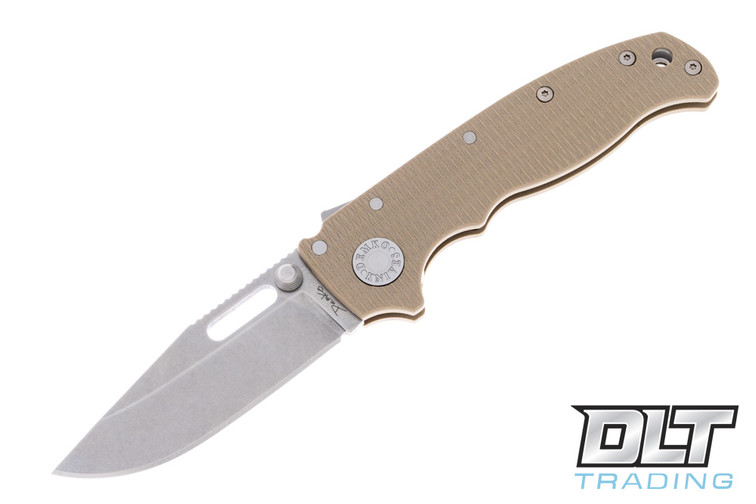 Demko AD20.5 S35VN - Slotted Clip Point - Coyote G-10