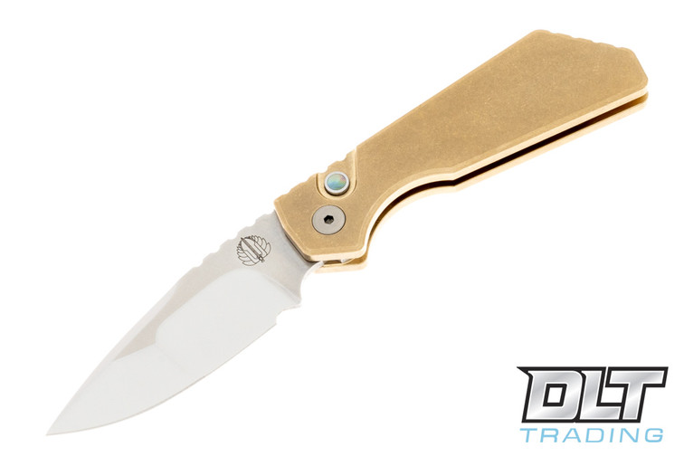 Pro-Tech Custom Strider PT+ - Bronze Handle - Compound Grind - DLT