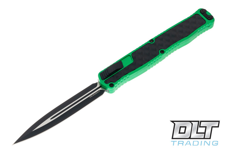 Heretic Cleric II DE MagnaCut - Green Handle - Black Stainless Inlay - Black Two Tone Blade - Black Hardware