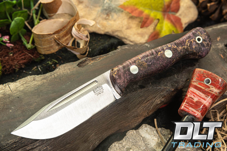Bark River Cub EDC Violet & Gold Maple Burl