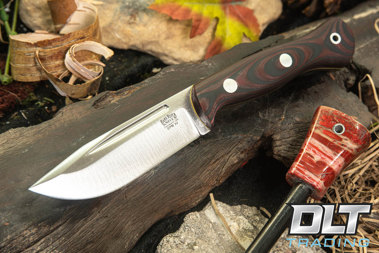 Bark River Cub EDC Red & Black Suretouch - Matte - Yellow Liners
