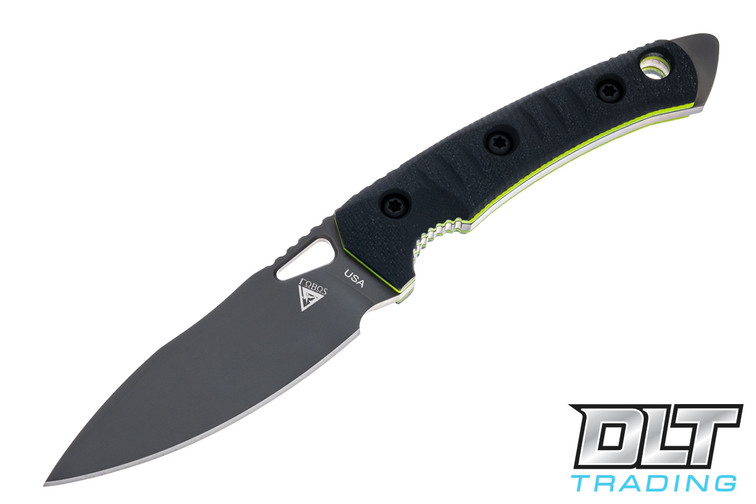 FOBOS Cacula - Black G-10 - Green Liners - PVD Blade