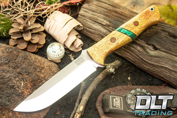 Bark River Bravo 1.25 LT Cru-Wear Osage Orange - Malachite Spacer - Black Liners - Natural Pins