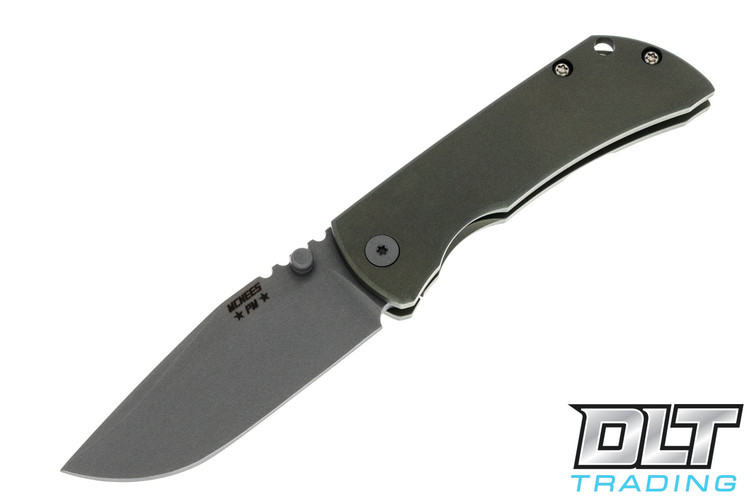 McNees PM MAC 2 3" - Green Anodized Titanium - Matte Stonewashd MagnaCut Blade