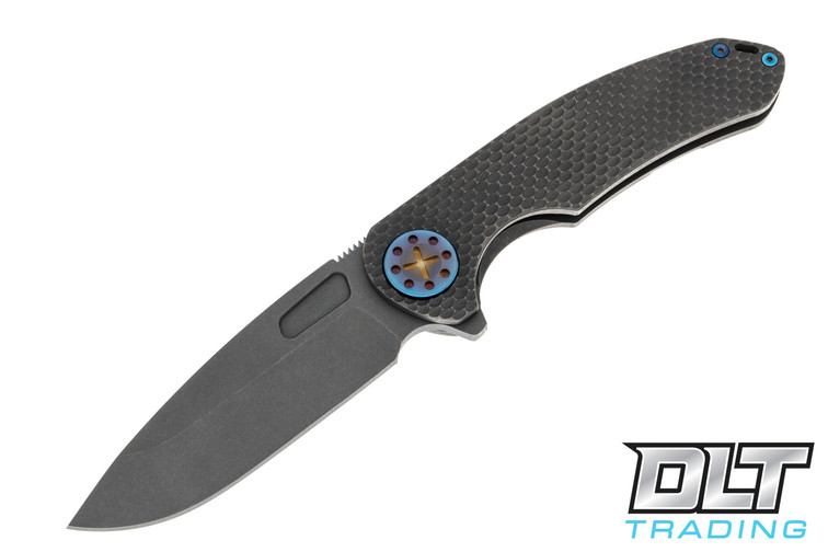 Curtiss F3 Large Flipper - Slicer MagnaCut - SPM Milling - Stonewash Titanium - Ombre Hardware & Clip