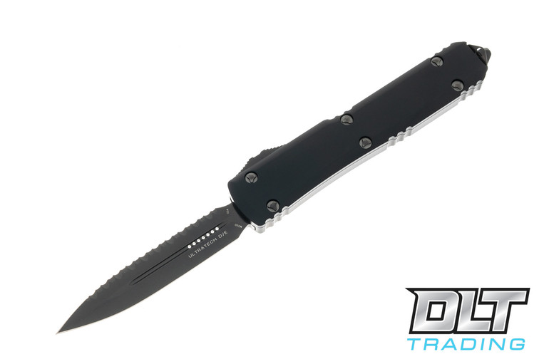 Microtech 122-3DLCTS Ultratech D/E - Black Handle - Black DLC Blade - Signature Series