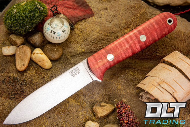 Bark River Mini Kephart 3V Salmon Tigertail Maple Burl #3