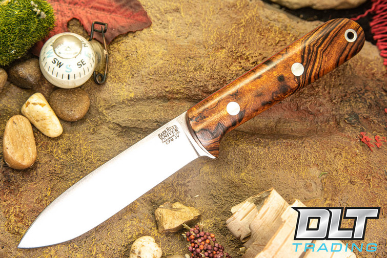 Bark River Mini Kephart 3V Desert Ironwood Burl - Red Liners #3