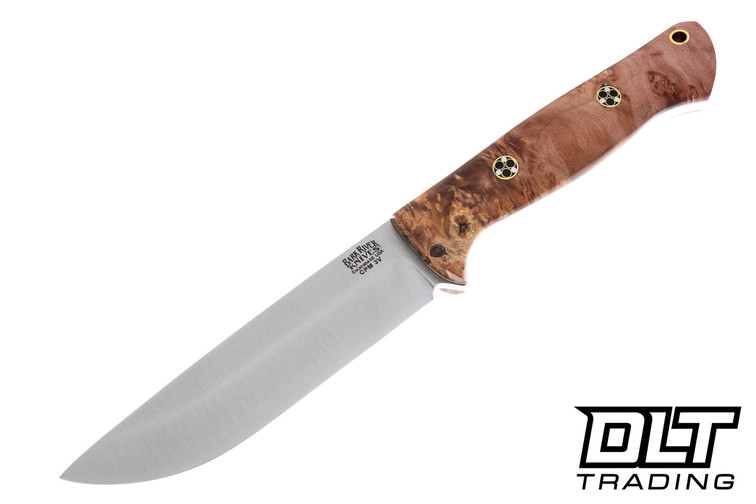 Bark River Bravo 1.25 LT 3V Peach Maple Burl - White Liners - Mosaic Pins - Rampless